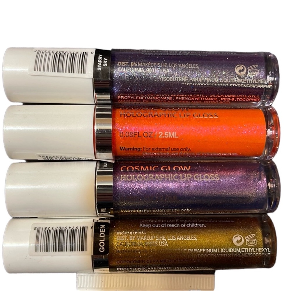 S.he Cosmic Glow Holographic Lip Gloss-0.08 fl oz/2.5 ml-choose color